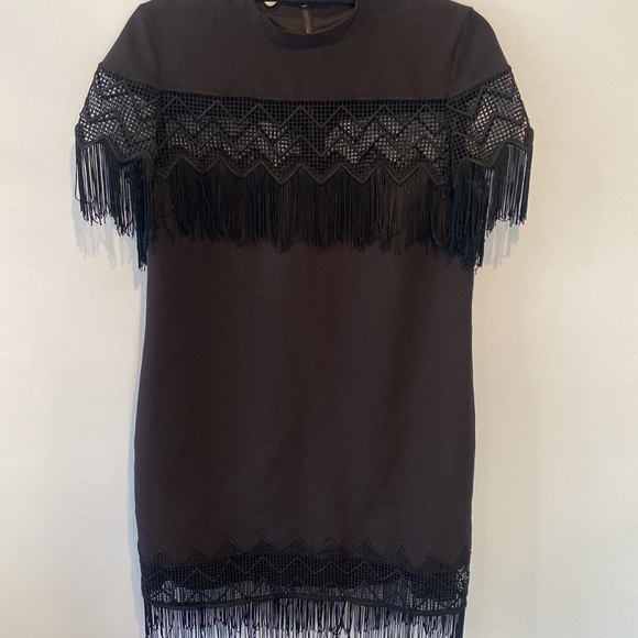 FRINGE DRESS SZ 8 - LAUNDRY BY SHELLI SEGAL - Picture 3 of 5